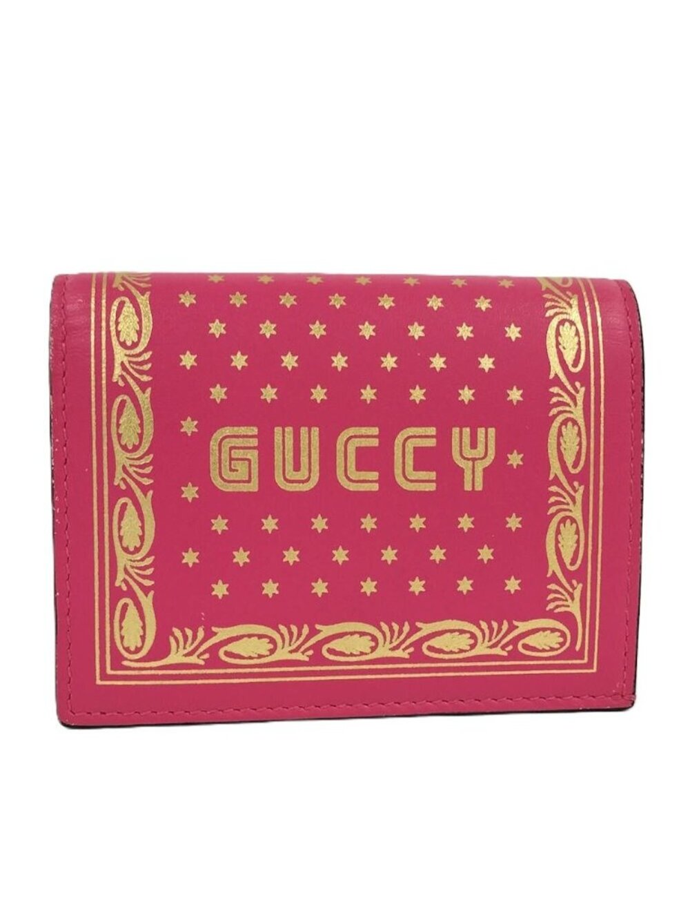 Gucci Bifold Wallet Leather Pink